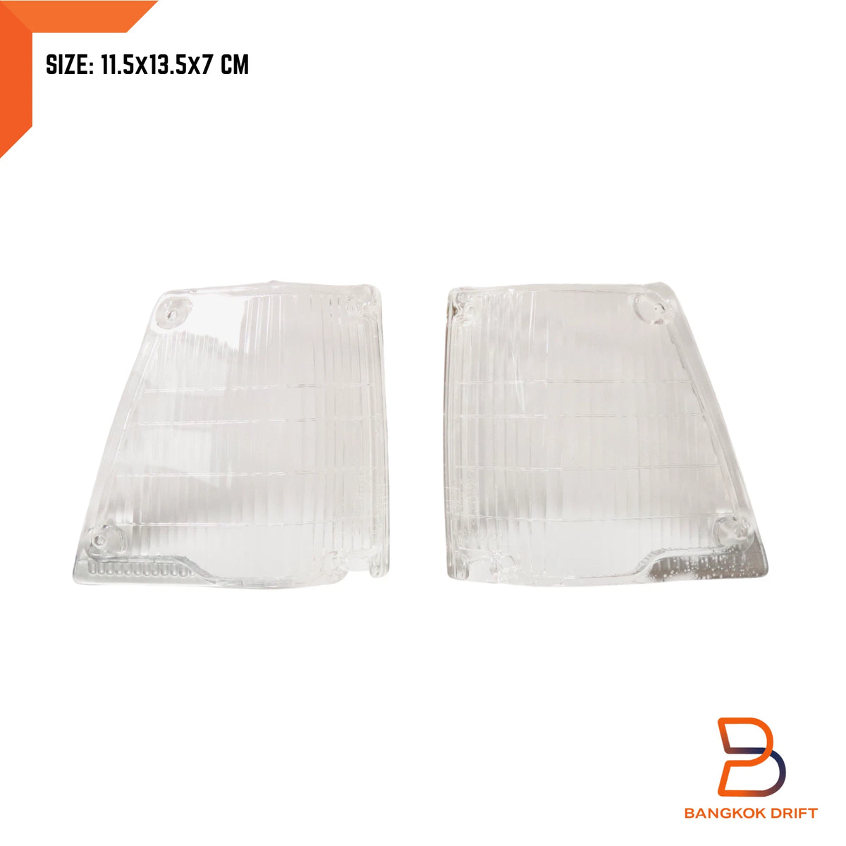Clear Corner Turn Signal Lens Pair for Toyota Corolla (1979-1987)