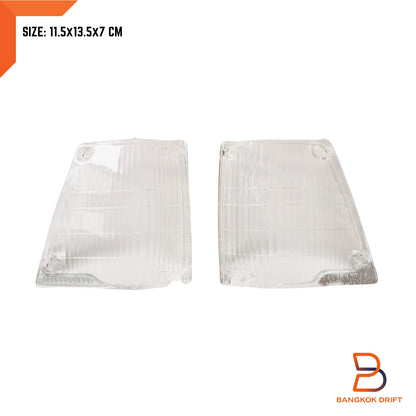Clear Corner Turn Signal Lens Pair for Toyota Corolla (1979-1987)