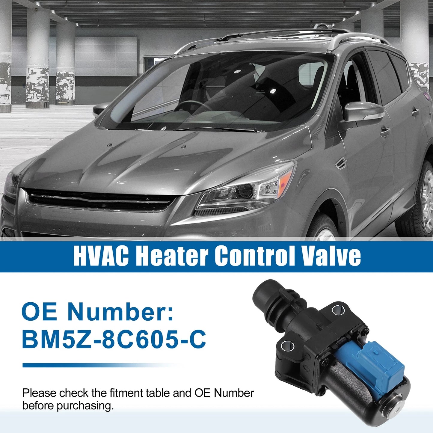 Radiator Water Valve for Ford Escape (2013) - Plastic Metal Black Blue