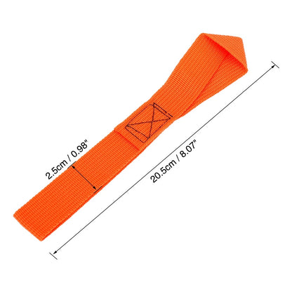 6 PCS Orange 2.5x20.5cm Cargo Belt Loop Tie Down Strap for Motorcycle