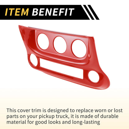 AC Switch Control Cover Trim for Jeep Wrangler JK JKU 2011-2017 Red
