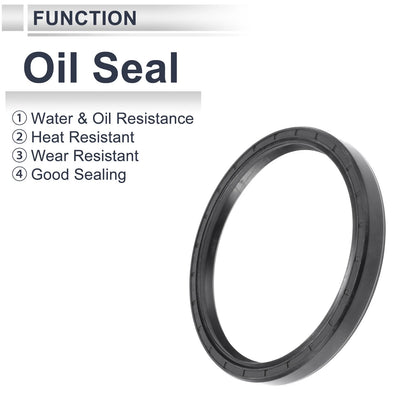 Oil Seal 95x110x12mm Nitrile Rubber Rotary Shaft Seal Black 5 Pcs