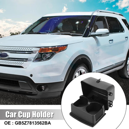 Car Rear Seat Cup Holder for Ford Explorer (2016-2018) - Black, Durable Design
