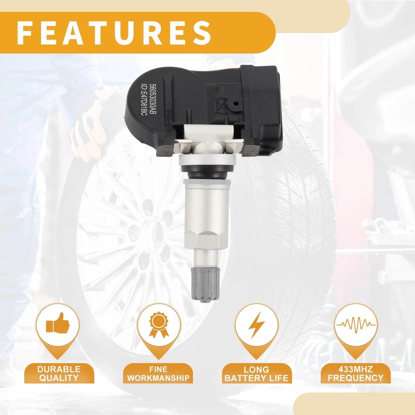 Tire Pressure Sensor for Dodge Charger Caravan (2006 - 2007) 433MHz