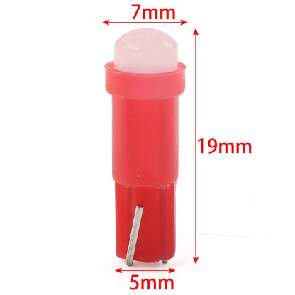 T5 LED Red Light Indicator Bulb for Car Dashboard Gauge Lamp (Fits Various Models)
