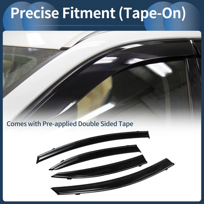 Window Deflectors for Honda Civic 2006 Side Window Vent Visors Black 1 Set