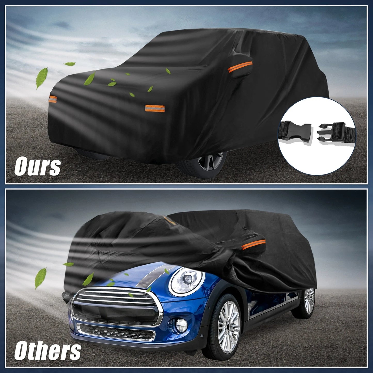 Waterproof 210D-PU Oxford Car Cover for Mini Cooper (2002-2023)