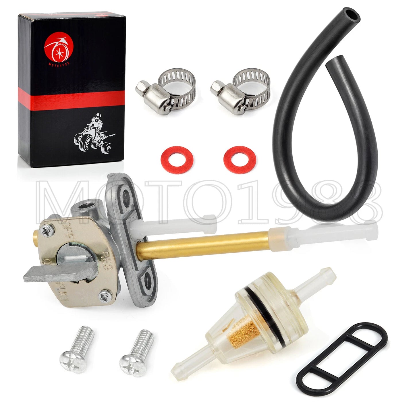 Air Filter & End Cap Fuel Valve Petcock for Yamaha KODIAK 400 4WD (1993–1999)