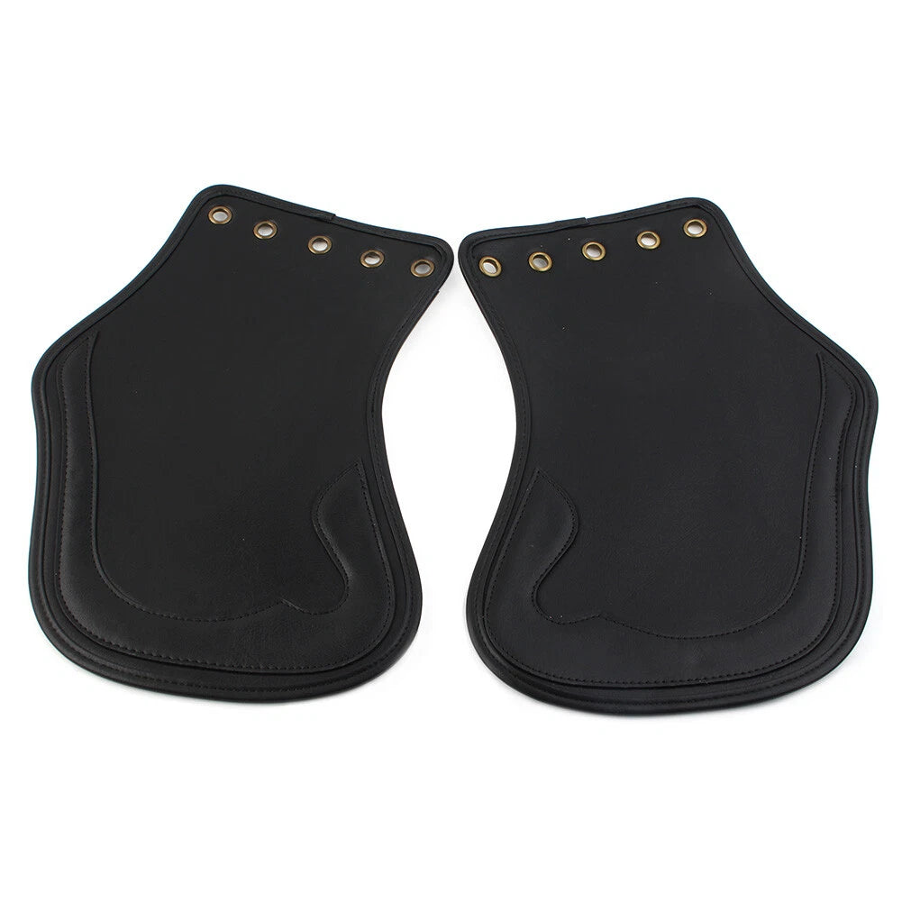 Black Leather Heat Saddle Shield Deflector for Harley Sportster
