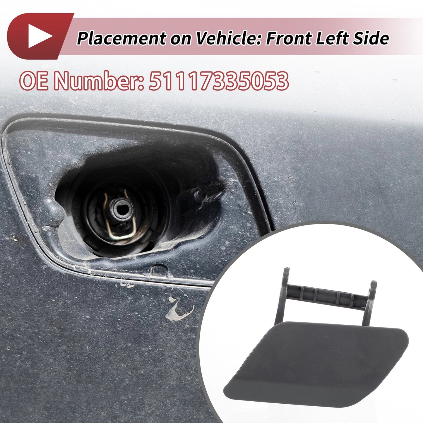 Front Left Washer Nozzle Cover for BMW 740i (2013-2015)