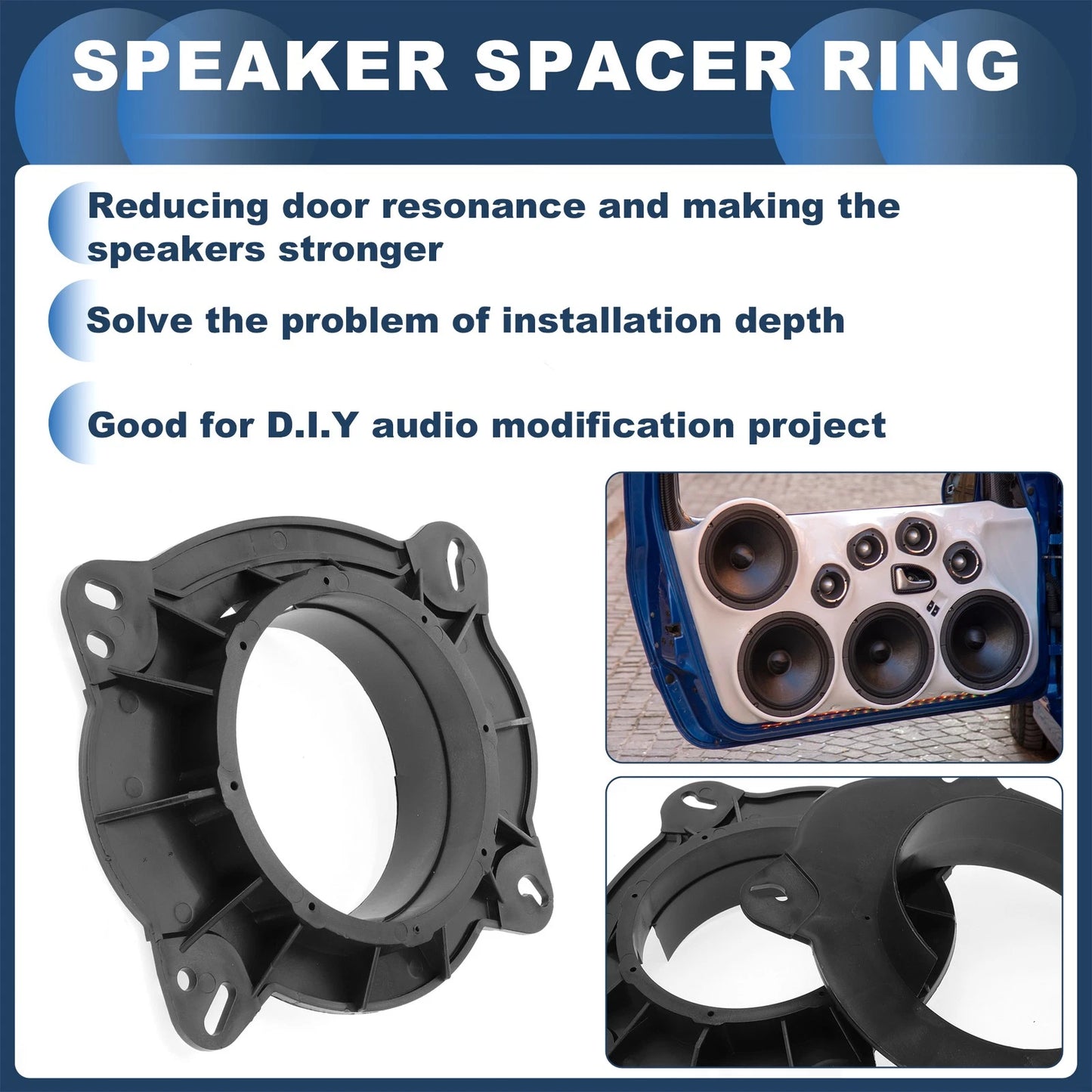 Speaker Spacer Ring Adaptor for Toyota 6x9" to 6.5" (2 Pcs)