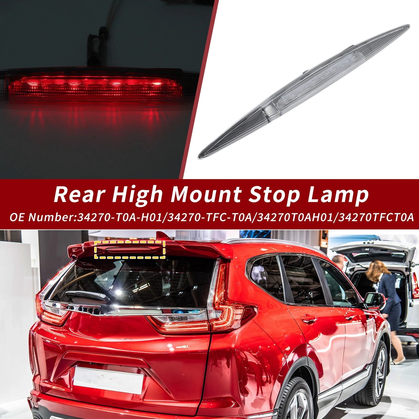 High Mounted LED Third Brake Light for Honda CR-V (2012-2016)