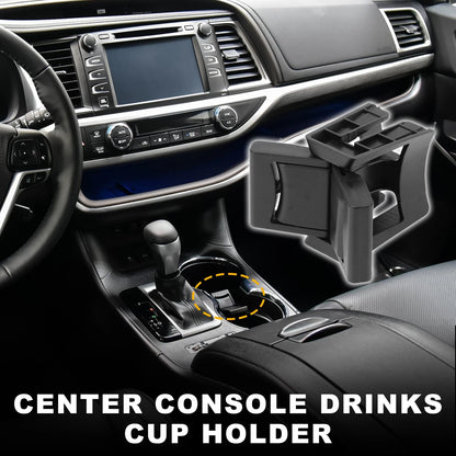 Cup Holder for Toyota Highlander (2014-2019) - Practical Drink Holder Black
