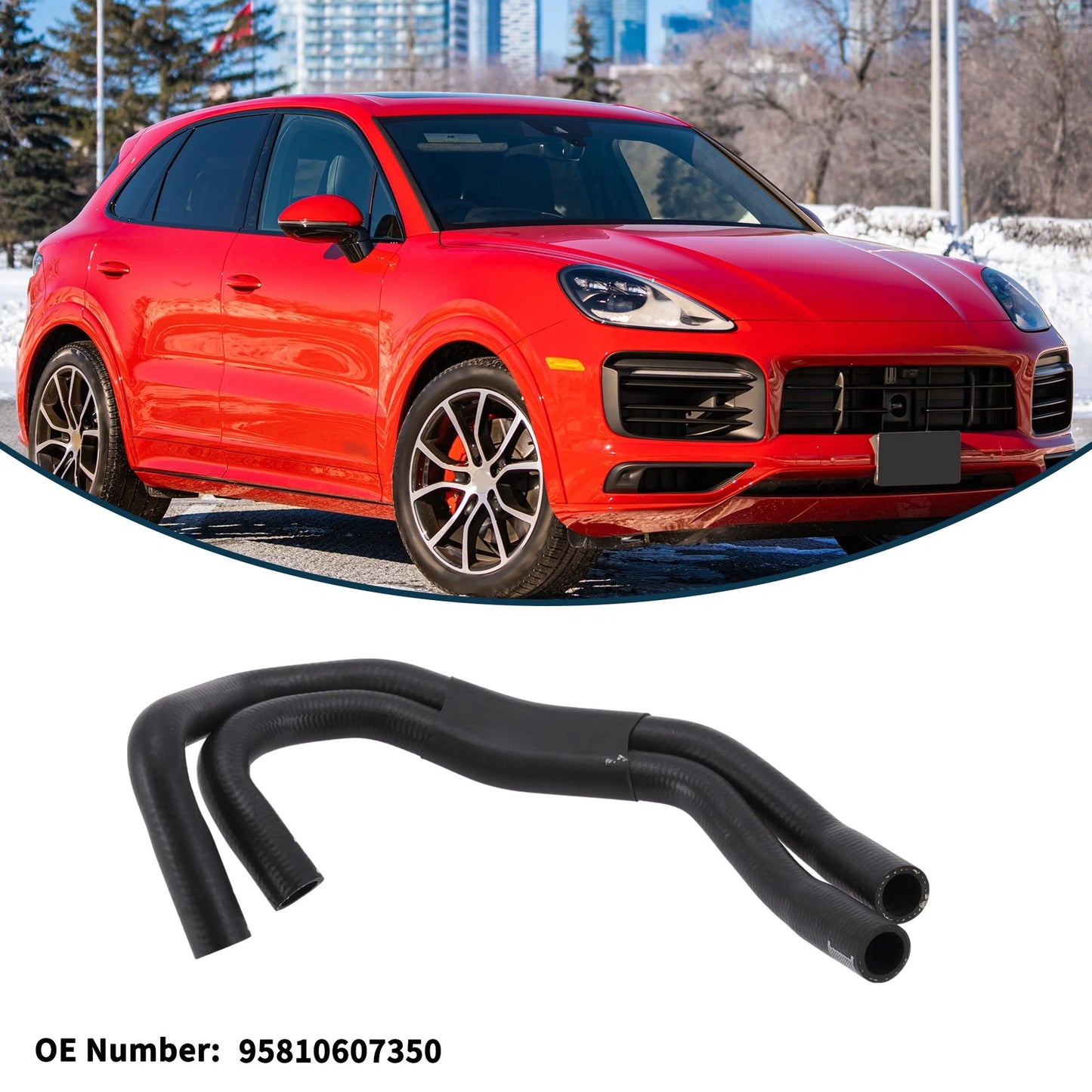 Radiator Hose for Porsche Cayenne (2009-2016) Rubber Coolant Pipe