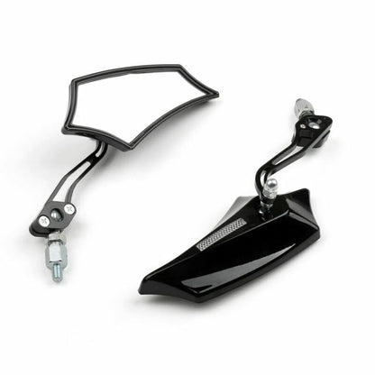 8mm/10mm Rear View Mirrors for Motorcycle Chopper Cruiser