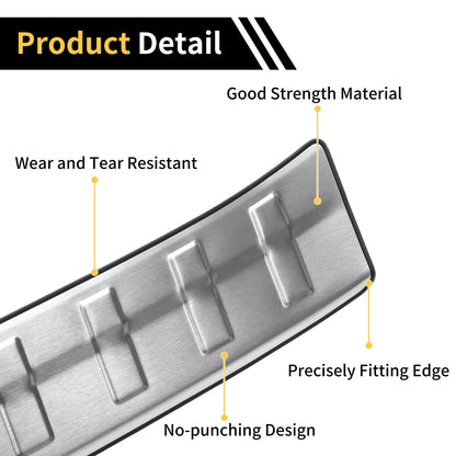 Bumper Guards 1 Pc for Toyota Highlander (2020-2024) Silver Tone