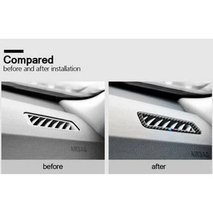 Carbon Fiber Dashboard Air Vent Outlet Frame Cover for BMW E90 E92 (2007-2013)