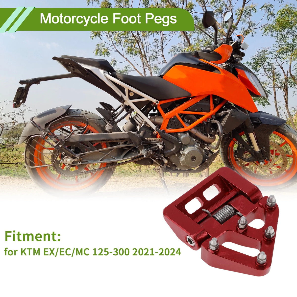 Foot Pegs / 1 Pc for KTM EX/EC/MC 125-300 (2021–2024)