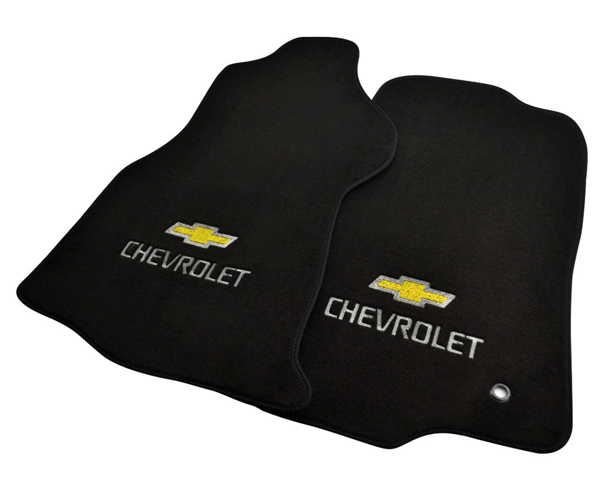 Chevrolet Equinox Floor Mats 2005-2009 Black Carpets with Emblem