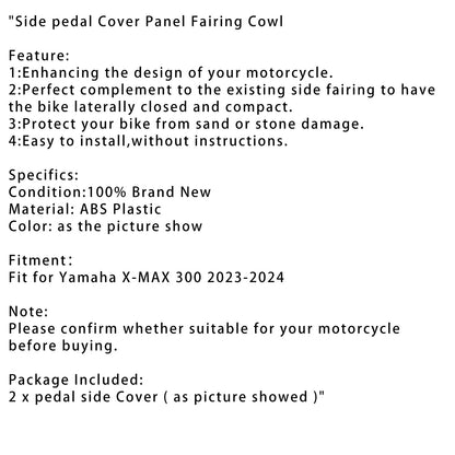 Side Pedal Covers for Yamaha X-MAX 300 (2023-2024)
