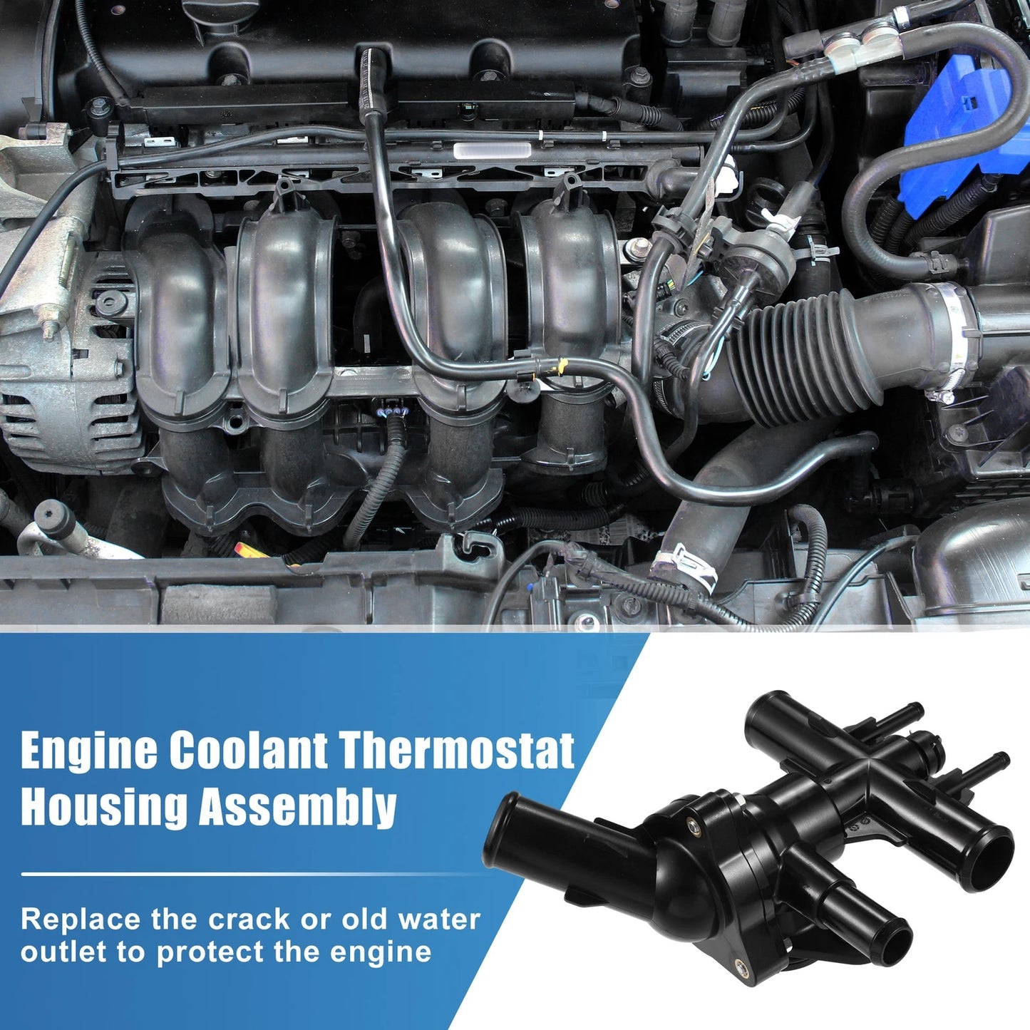 Engine Coolant Thermostat Housing for Ford Mercury 3.0L V6 (2005-2007)