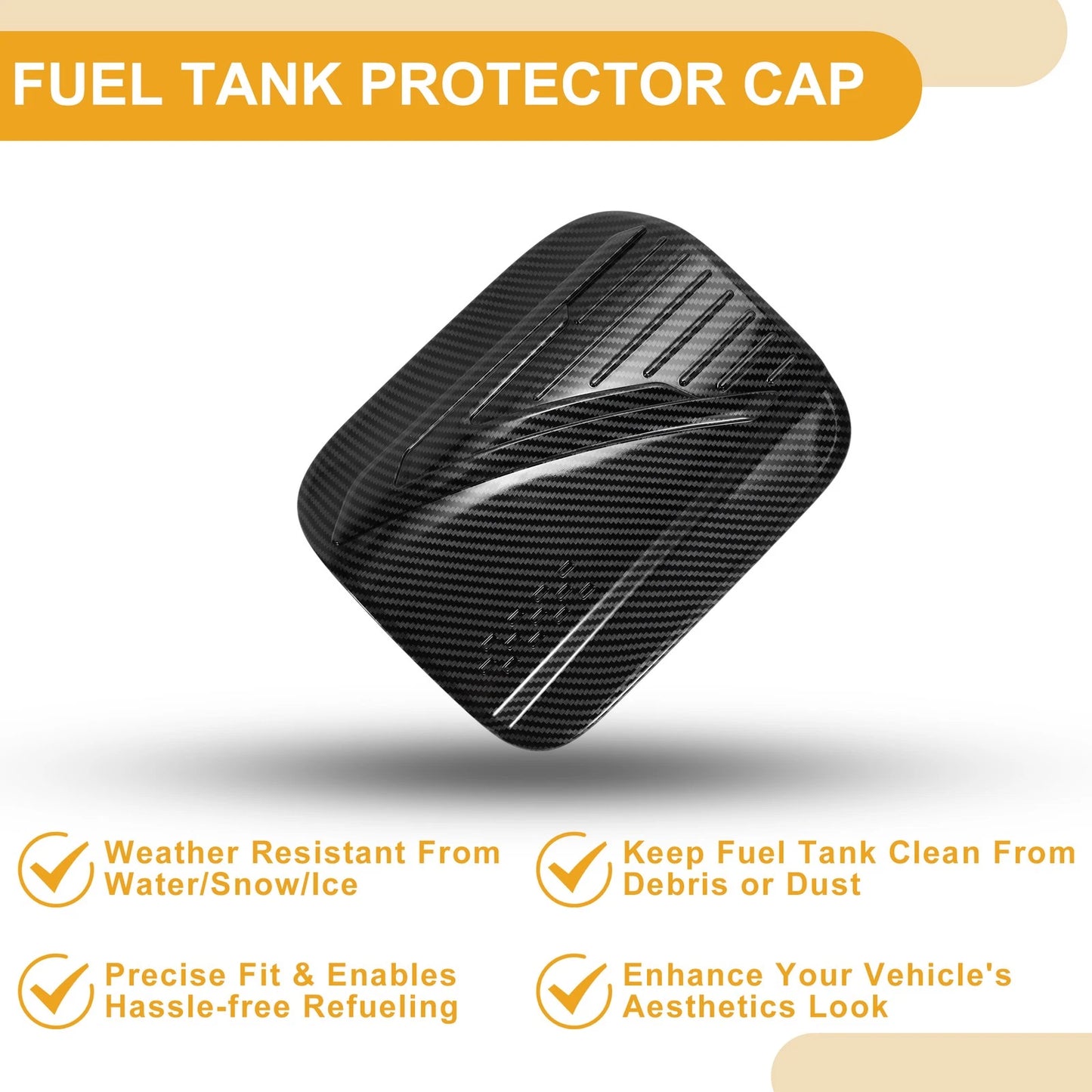 Fuel Tank Door Cap for Toyota Camry 2025 Gas Tank Flap Carbon Fiber Black
