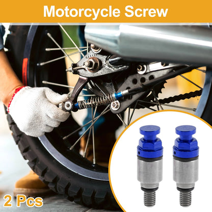 Screw M5x0.8 Fork Air Bleeder Valve Metal Blue 2 x Pcs for Motorcycle