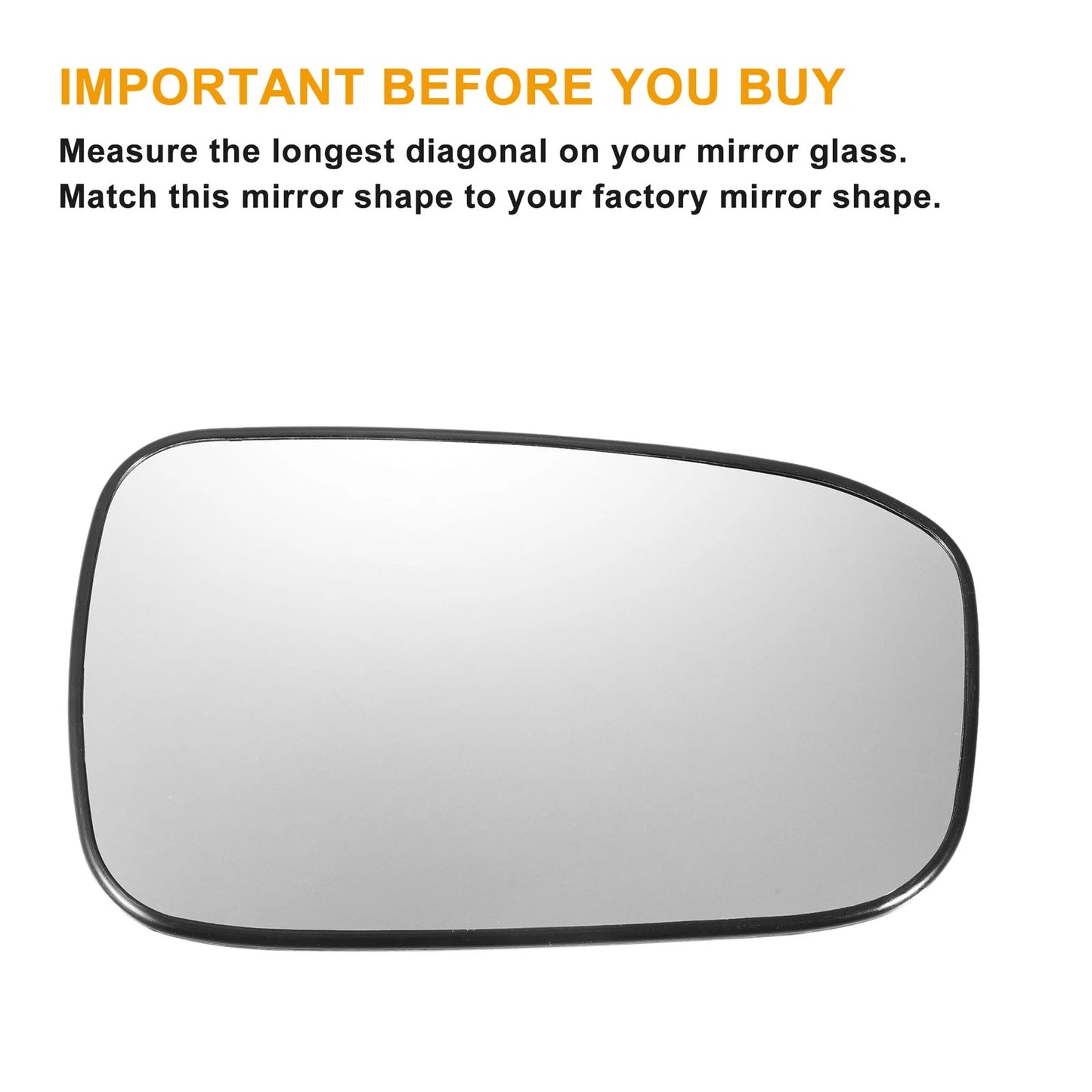 Right Side Heated White Mirror Glass for Honda Accord (2003-2007)
