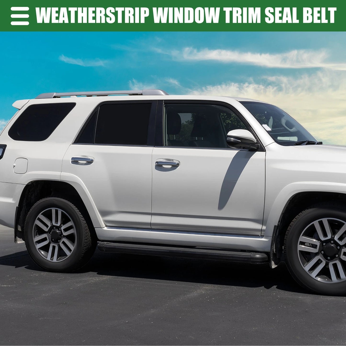 Rear Right Door Window Belt Weatherstrip for Toyota 4Runner (2010-2023)