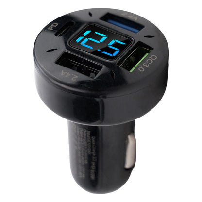 Car Charger Voltage Monitoring Aluminum Alloy PC Input 12-24V