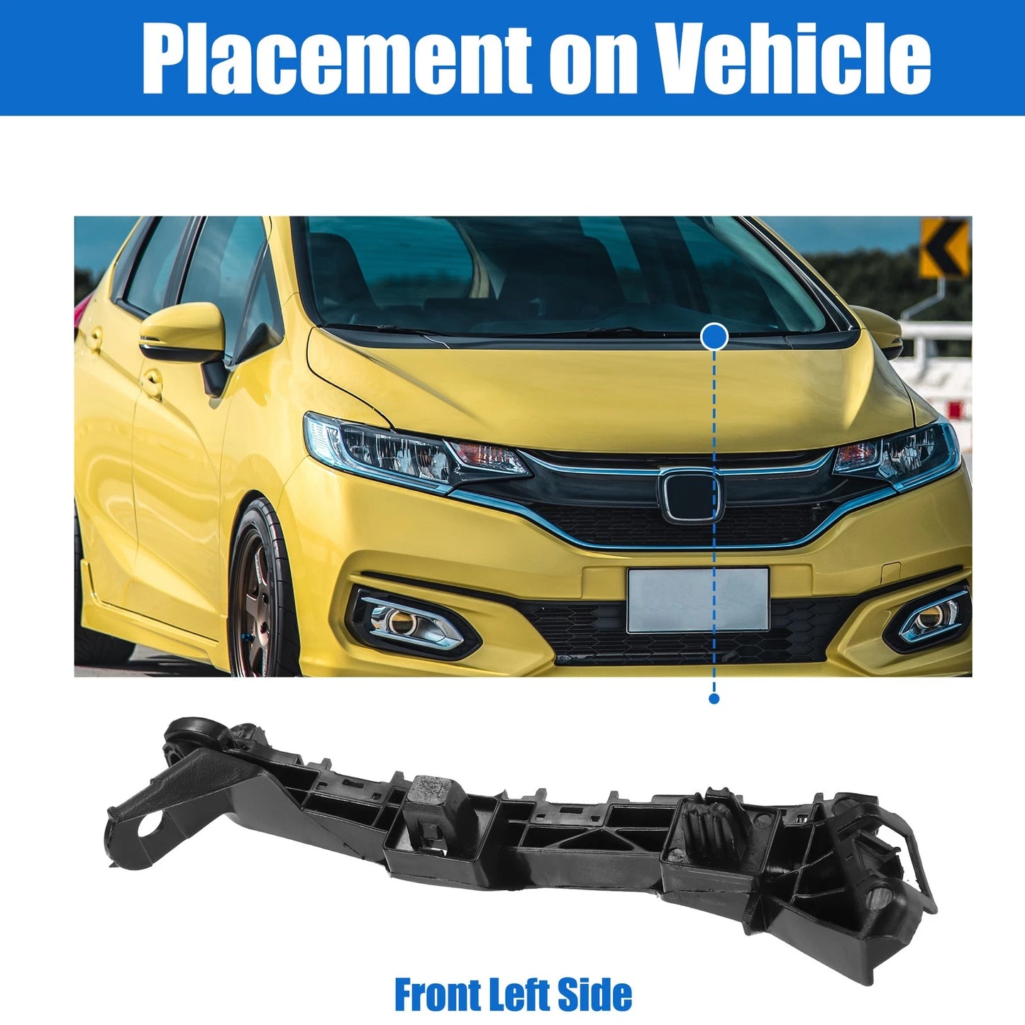 Left Side Front Bumper Mounting Bracket for Honda Fit (2015-2020)