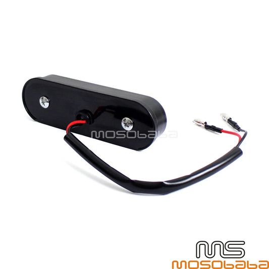 12V Custom Motorcycle LED Rear Tail License Plate Light w/ Red Reflector