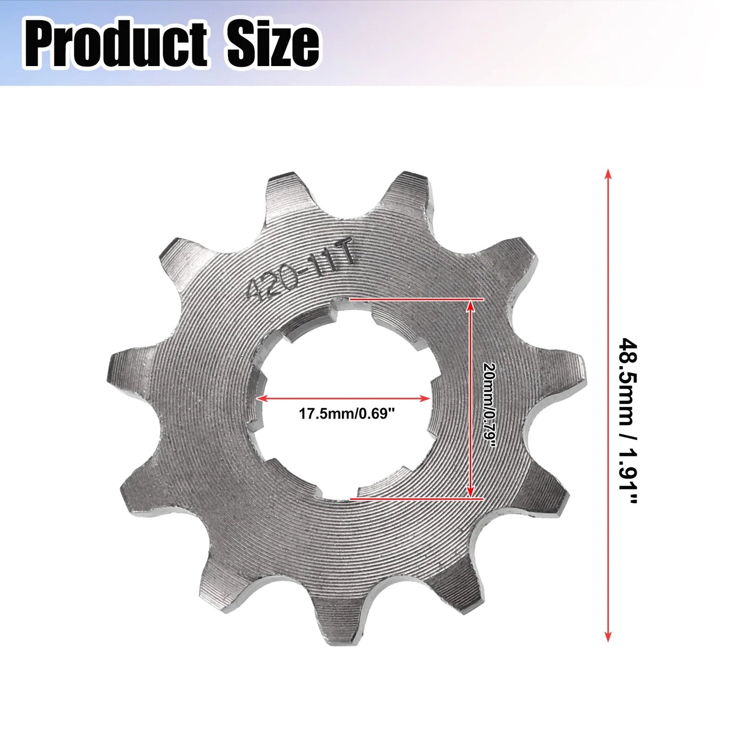 Front Engine Sprocket 420 11T 20mm for Dirt Bike Mini Bike
