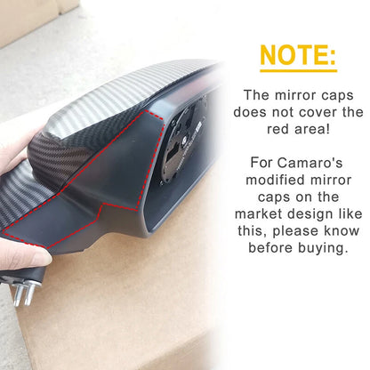 Gloss Black Mirror Covers for Chevy Camaro (2016-2023)