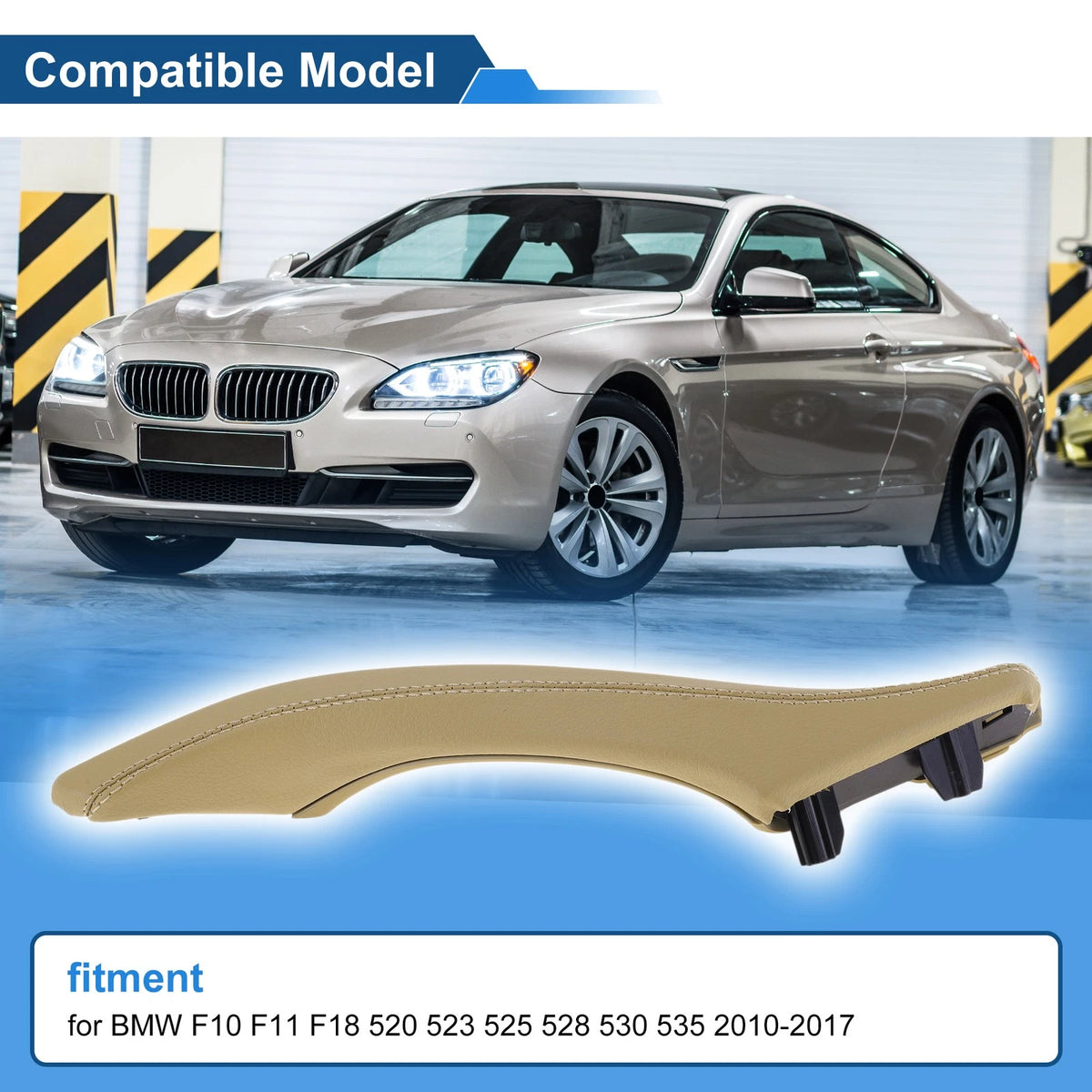 Inner Door Panel Handle Beige for BMW F10 F11 F18 (2010-2017)