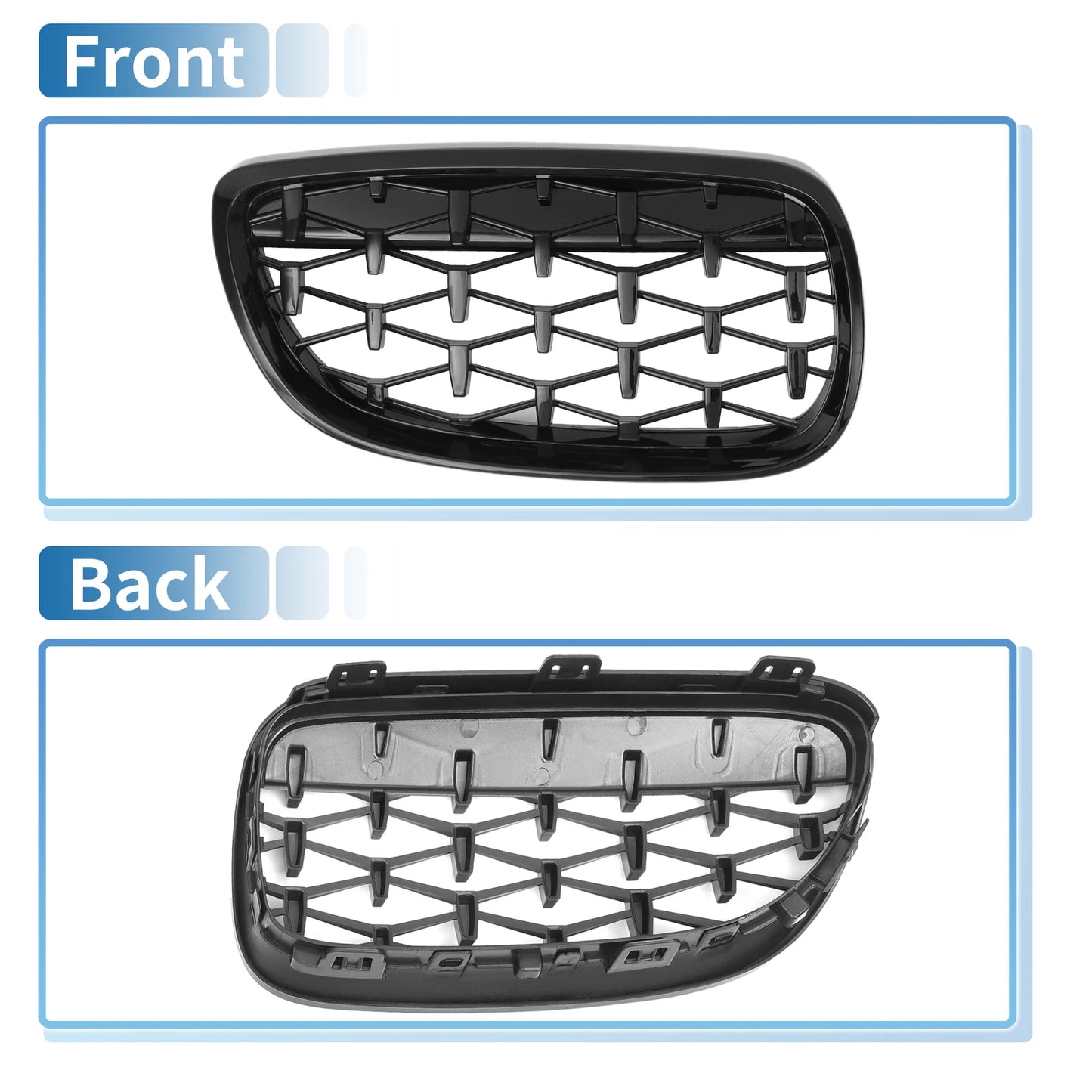 Front Hood Bumper Grille for BMW 335is 335i 328i xDrive (2011-2013) 1 Pair