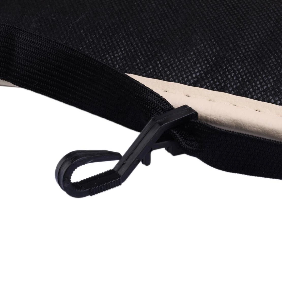 Beige Plush Front Car Seat Cover Mat Pad Protector for Universal Fit