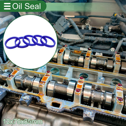 Oil Seal 75x85x12mm TPU High Pressure Blue 5 Pcs