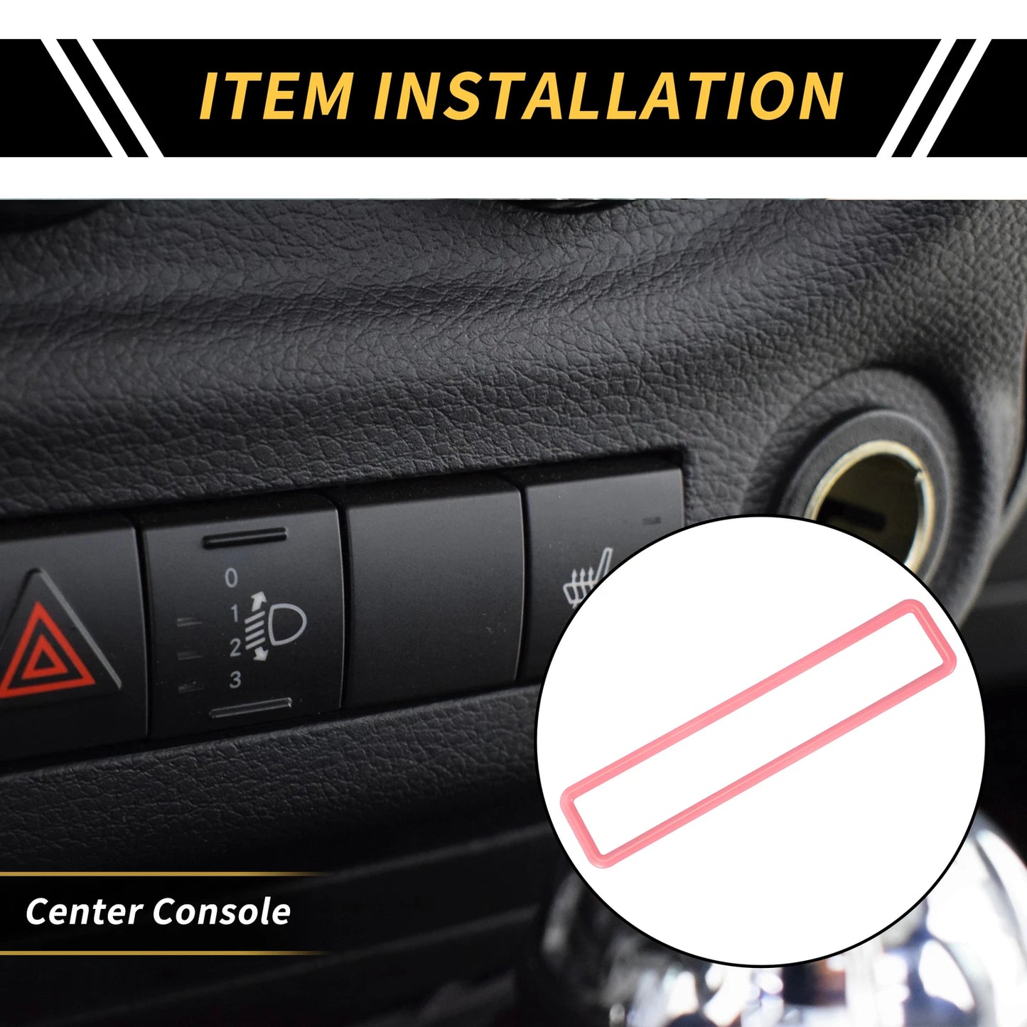 Emergency Light Switch Panel Trim for Jeep Wrangler JK (2011-2017) Pink