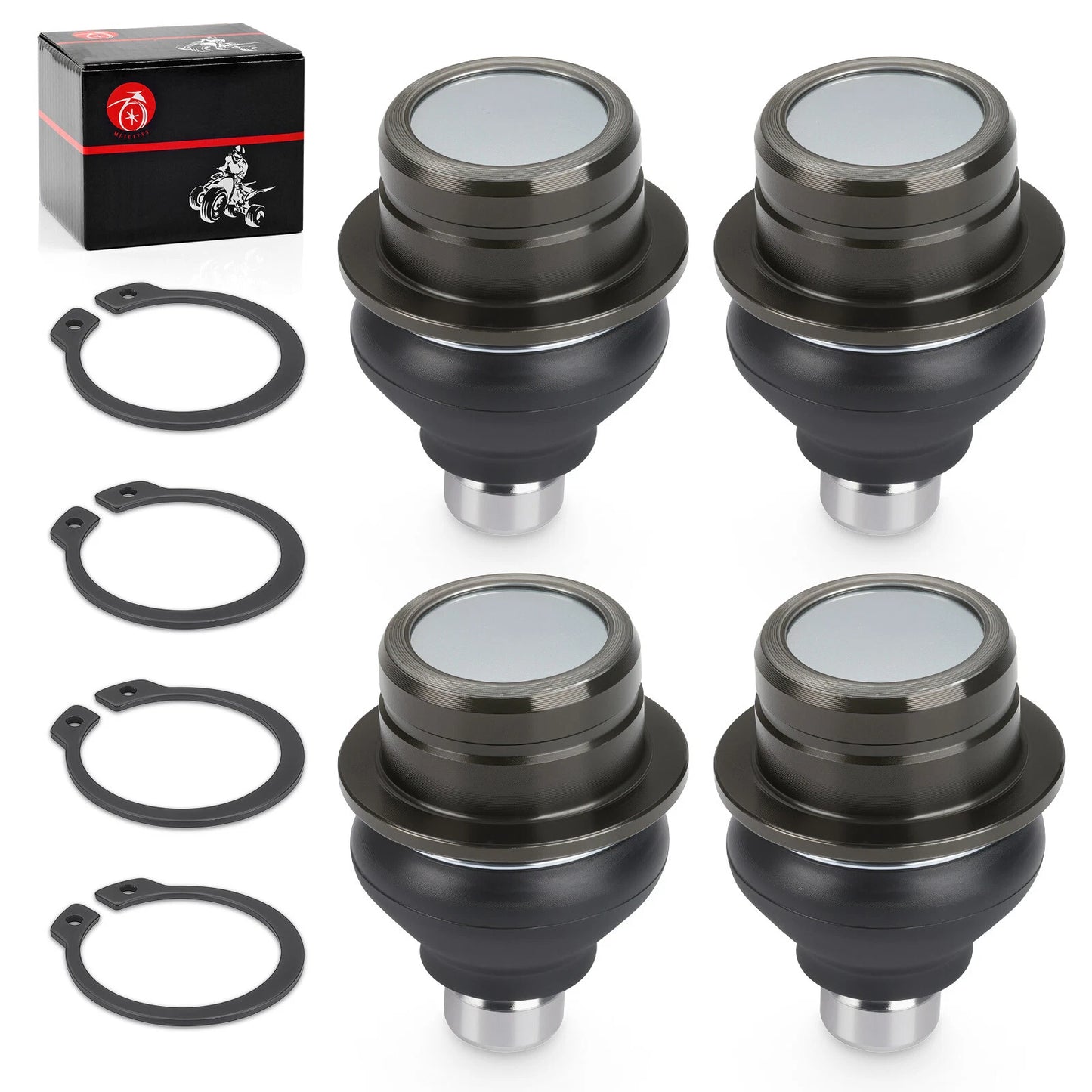 4x Ball Joints for Suzuki Vinson 500 Eiger 400 500 Upper Lower (2003–2009)