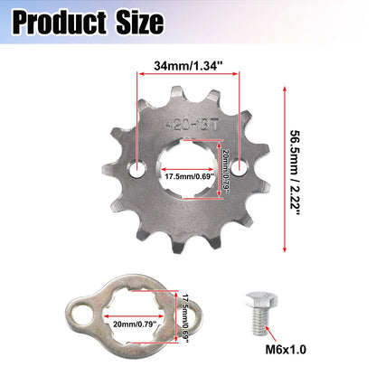 420 13T 20mm Front Engine Sprocket for Dirt Bike Mini Bike