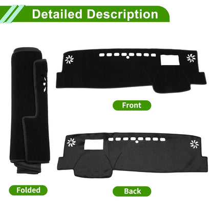 Dashboard Cover Black Polyester for Toyota Camry XV70 (2018-2023)