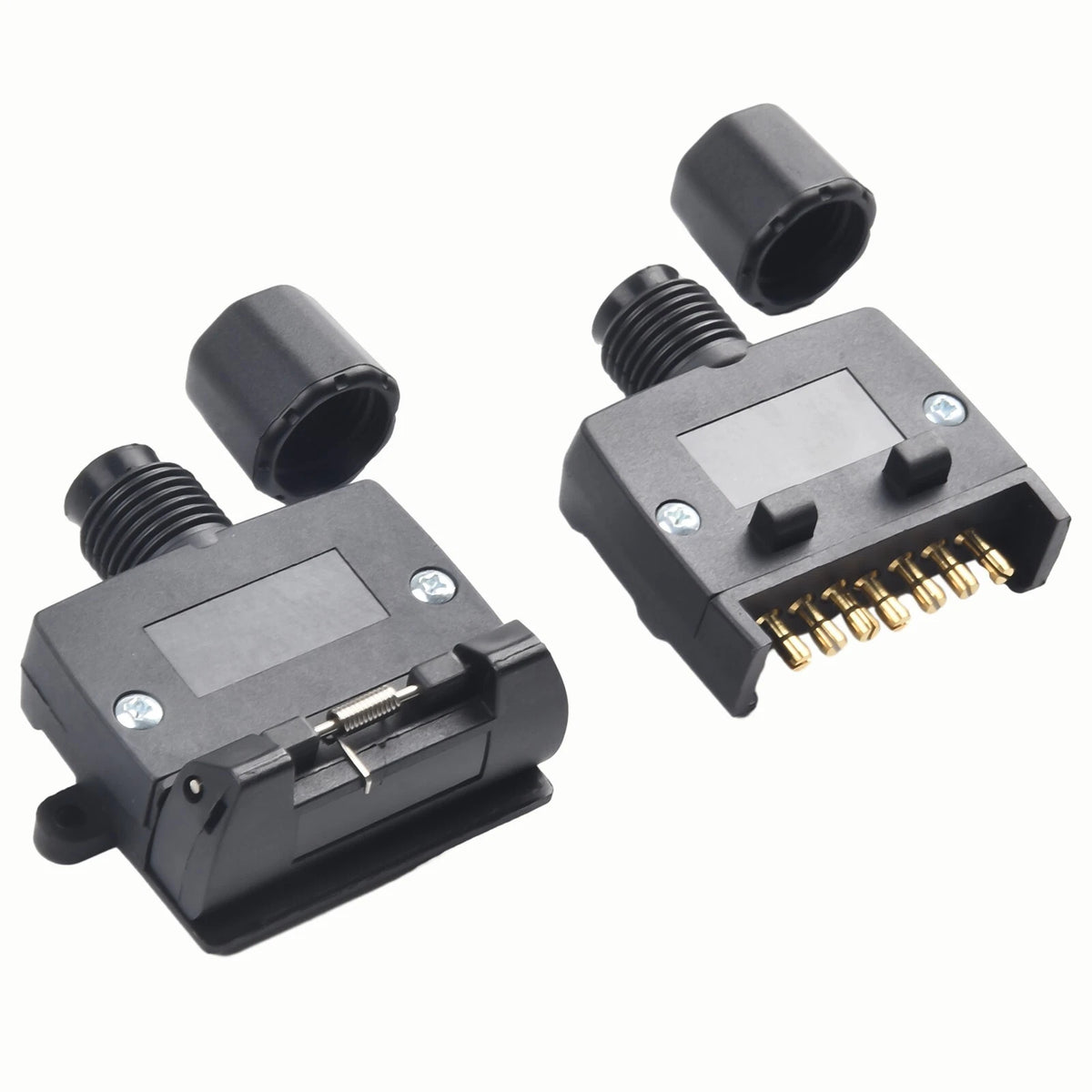 Heavy Duty 7-Pin Flat Trailer Adapter Connector for Boats and Trailers