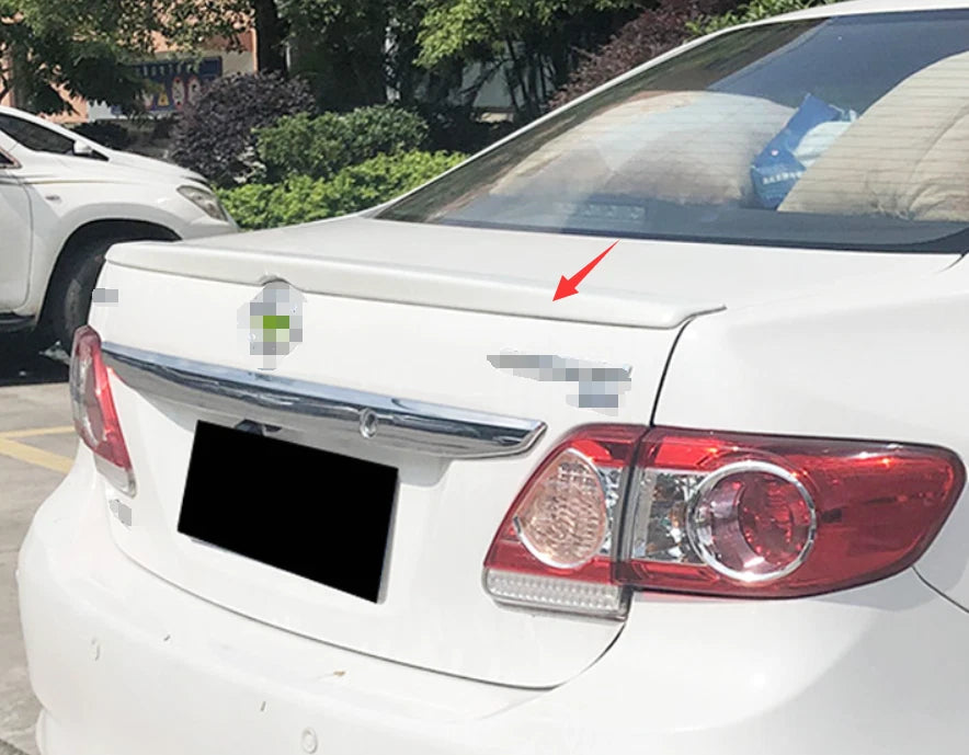 Rear Boot Spoiler Wing for Toyota Corolla Sedan 4-Door Pearl White (2009-2013)