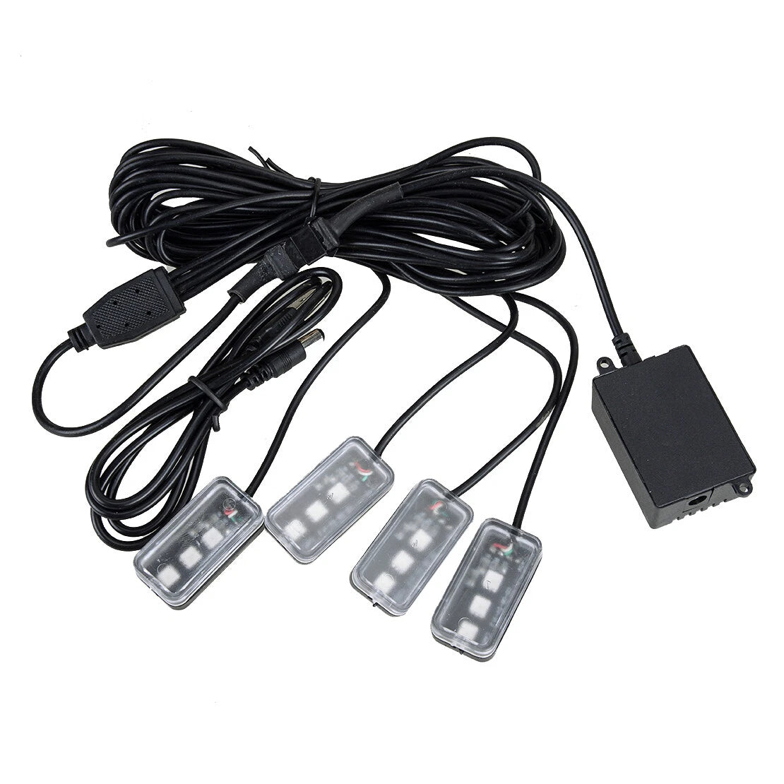 1 RGB USB LED Light Strip Interior Atmosphere Lamp for Car