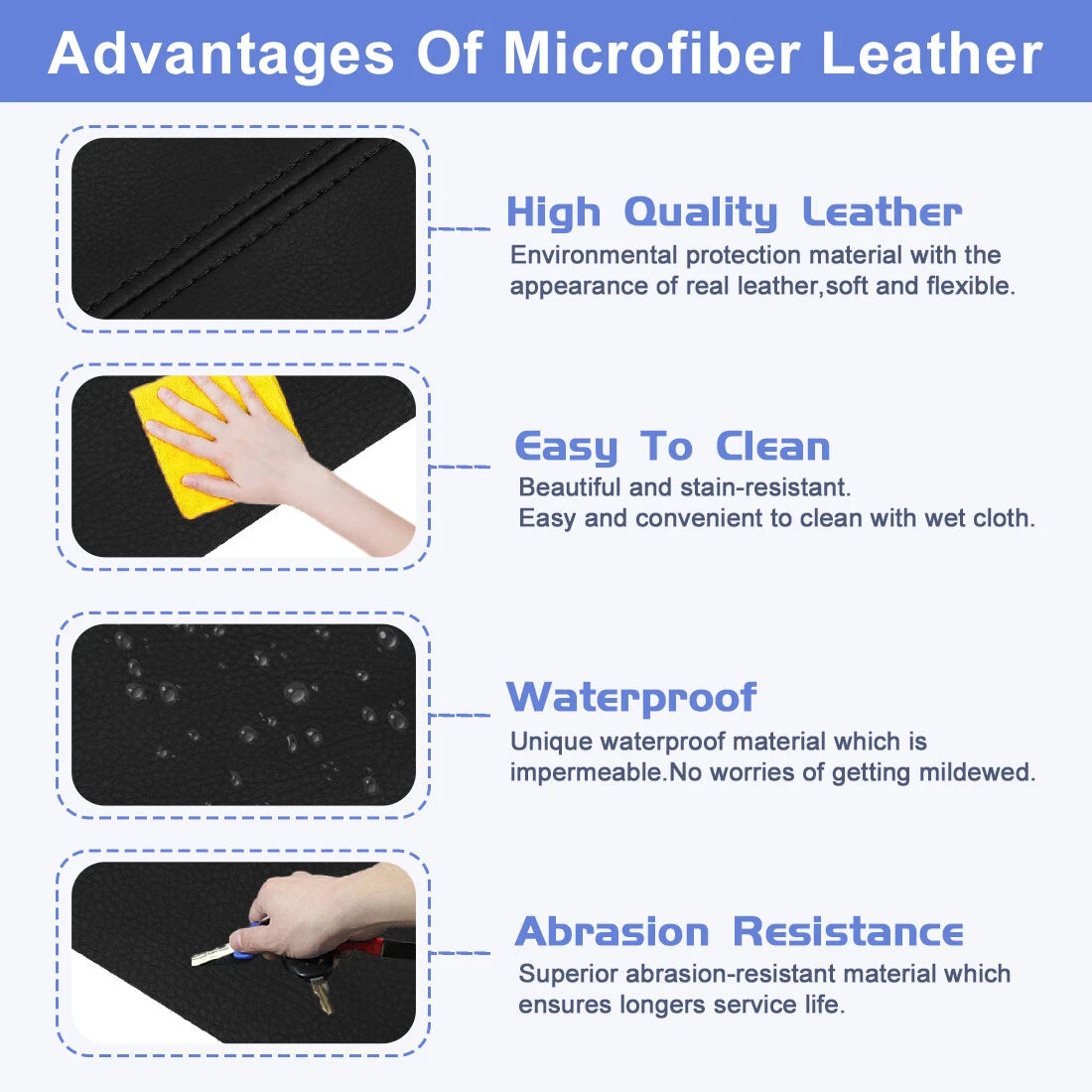 Front Door Armrest Covers  Black for Honda CR-V (2007-2012)