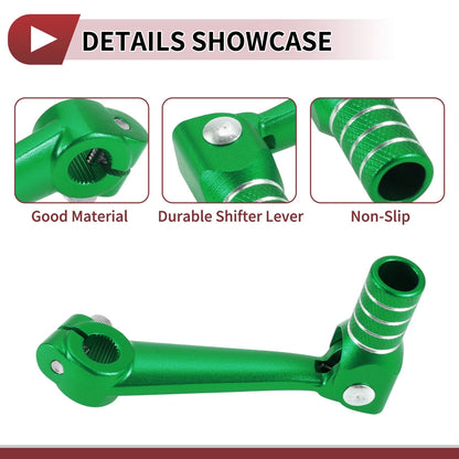 Folding Motorcycle Gear Shifter Lever for Bosuer M5 Green Head