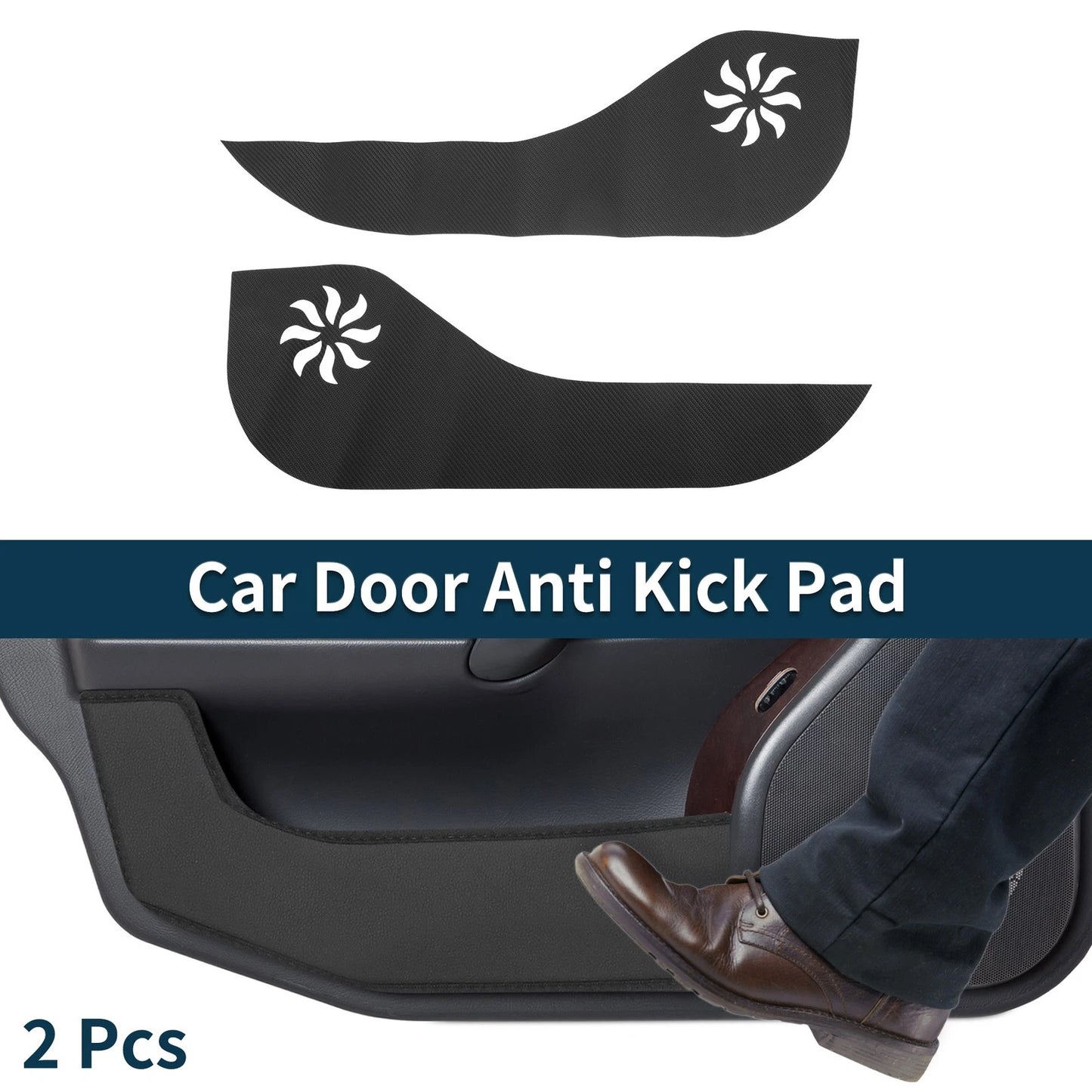 Leather Door Kick Pad Sticker for TOYOTA NOAH 80-Series ZWR80W ZRR80W