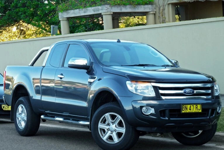 4 x Black Carbon Fiber Door Handle Covers for Ford Ranger (2012-2019)