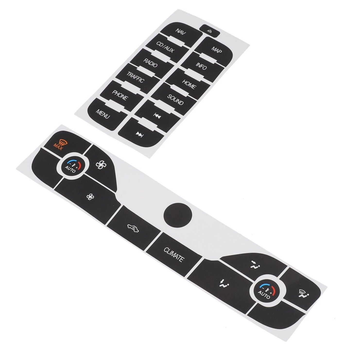 Radio + AC Button Repair Sticker for Ford S-Max (2011–2011)